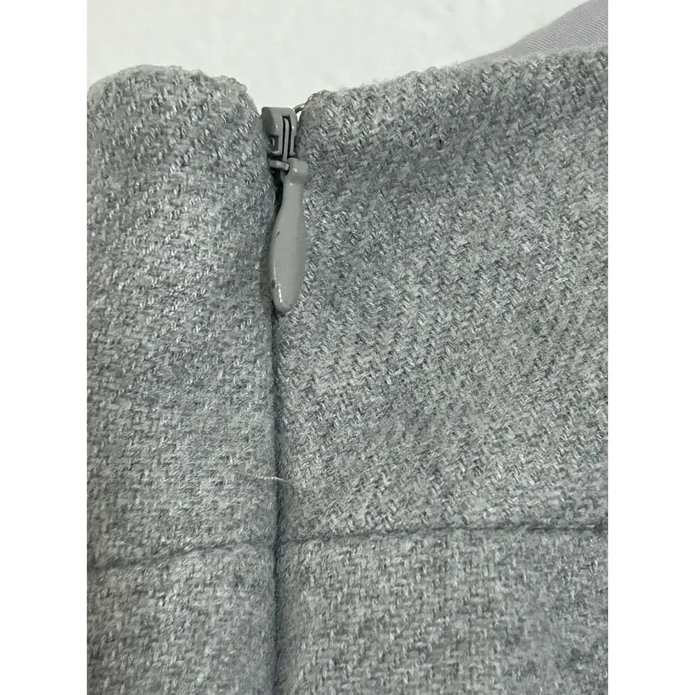White House black market lined grey skirt size 12 academia career professional